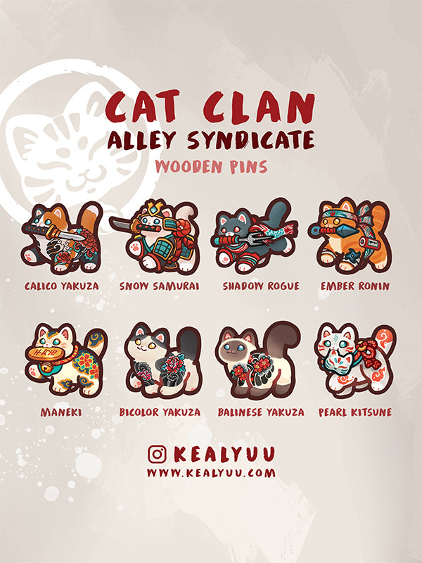 Wooden Pins Blind Bag | Cat Clan Series 1: Alley Syndicate