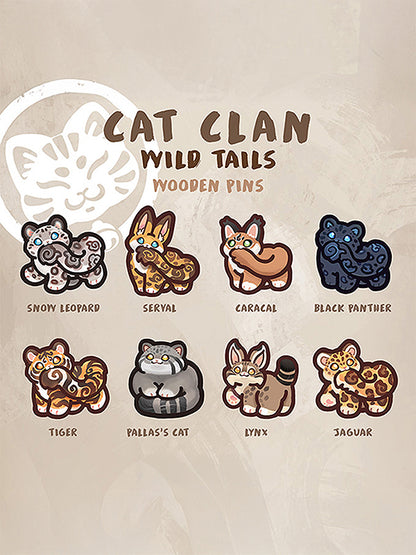 Wooden Pin Blind Bag | Cat Clan Series 2: Wild Tails