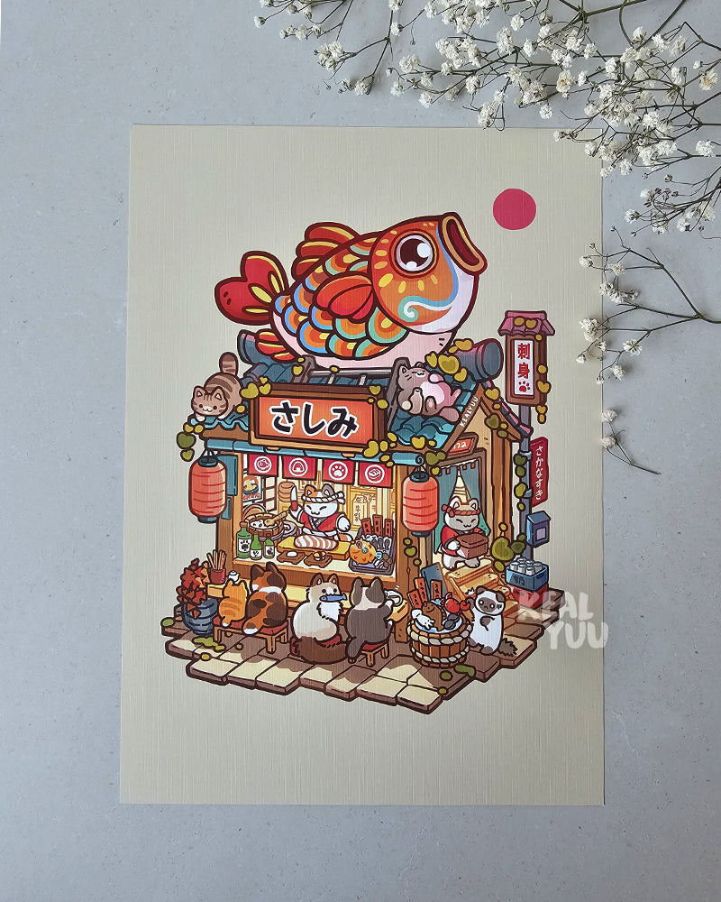 Print | Paw District: Sashimi Shop