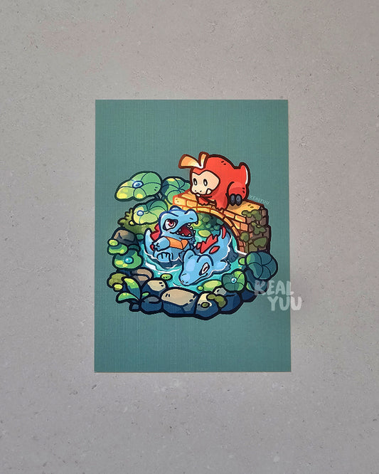 Print | Pokemon: Totodile & Fuecoco