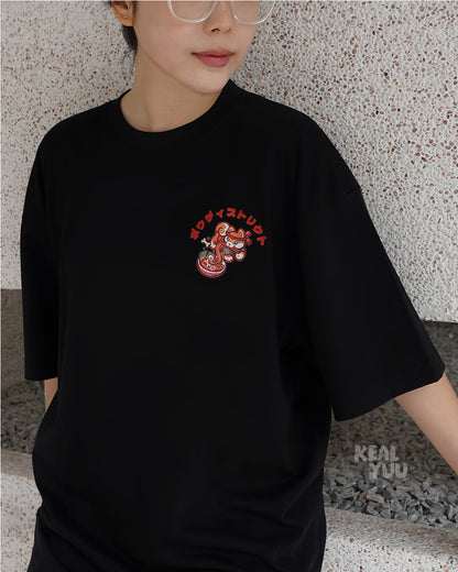 Oversized T-Shirt |  Paw District: Ramen Shop (Black)