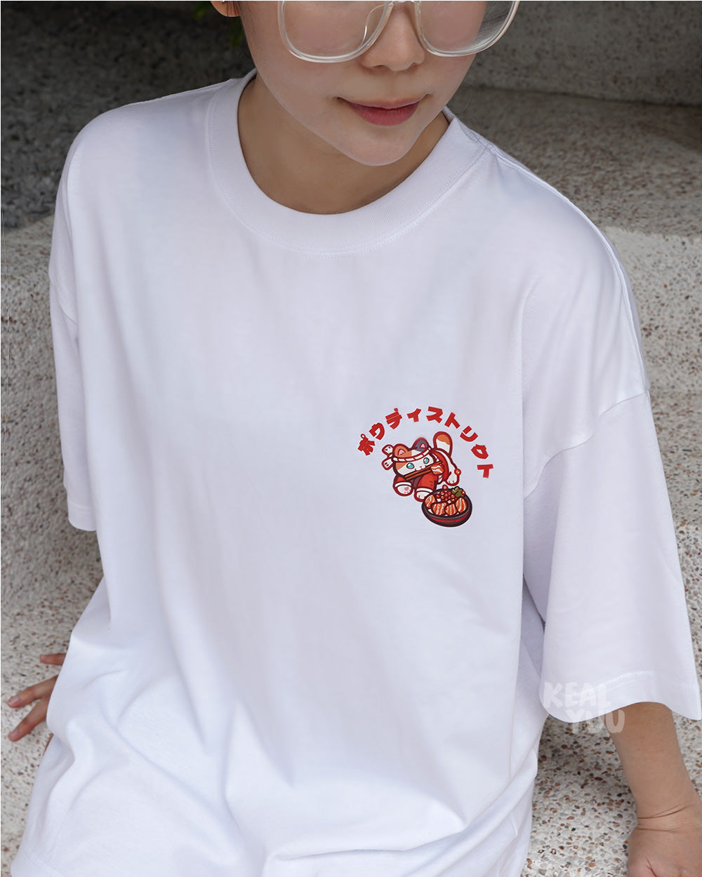 Oversized T-Shirt |  Paw District: Ramen Shop (White)