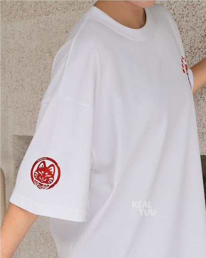 Oversized T-Shirt |  Paw District: Ramen Shop (White)