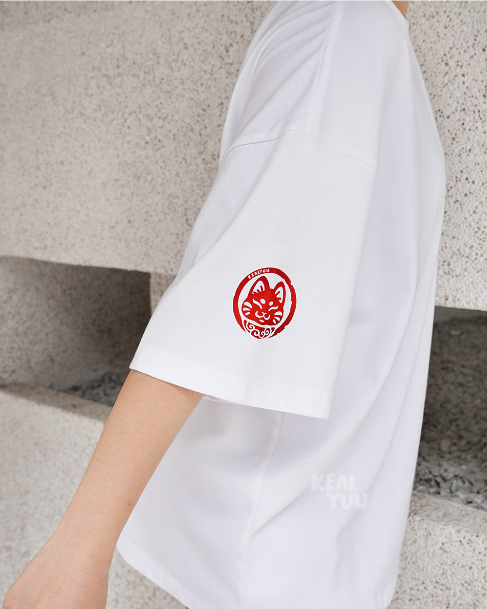 Oversized T-Shirt |  Paw District: Sushi Shop (White)