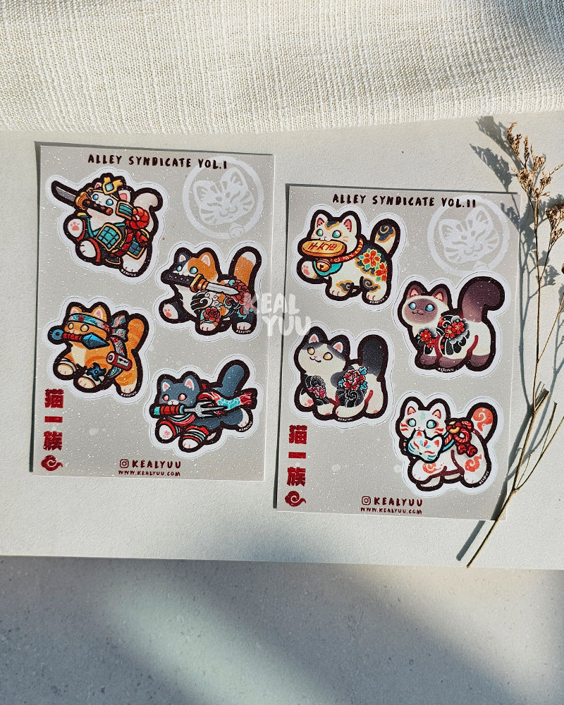 A6 Sticker Sheet | Cat Clan Series 1: Alley Syndicate