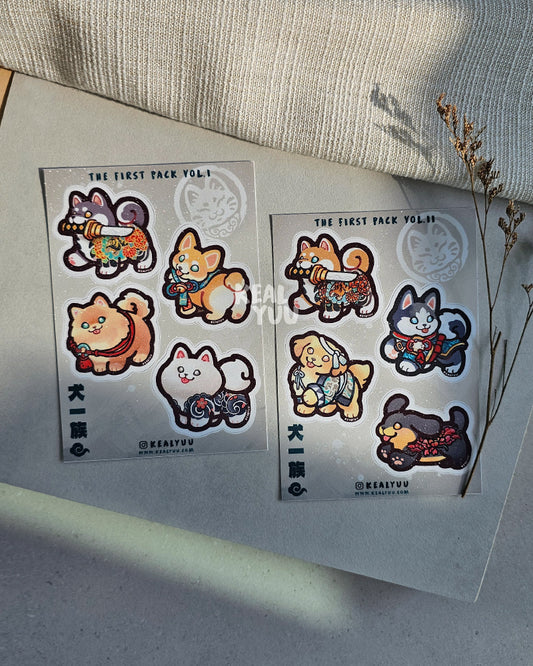 A6 Sticker Sheet | Dog Clan Series 1: The First Pack