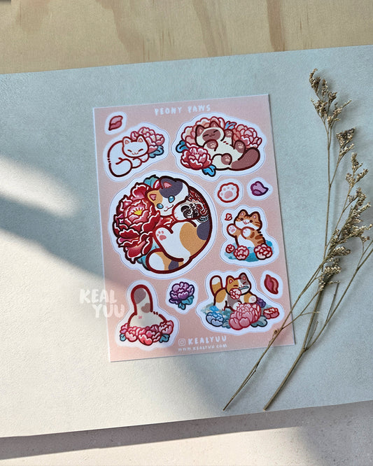 Sticker Sheet | Peony Paws
