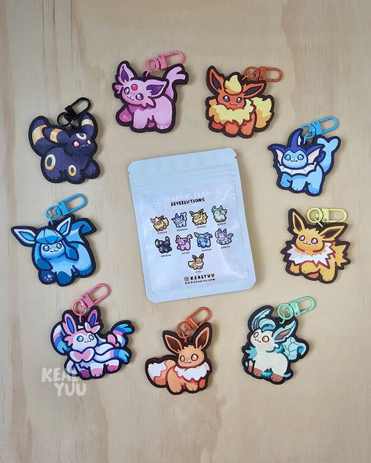 Wooden Keychain Blind Bag | Fandom Clan Series 1: Eeveelutions