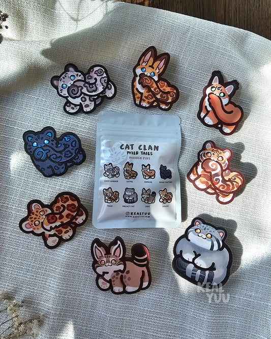 Wooden Pin Blind Bag | Cat Clan Series 2: Wild Tails